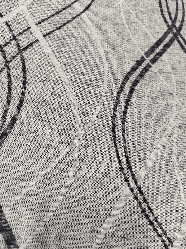 Epäsäännöllinen yhteenkudottu ripple line -kangas